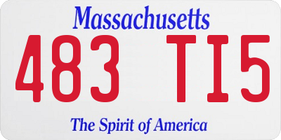 MA license plate 483TI5