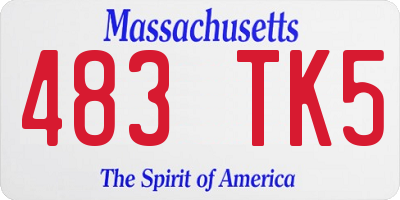 MA license plate 483TK5