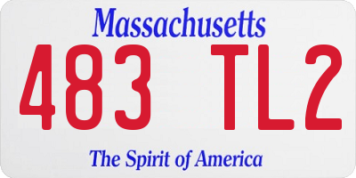 MA license plate 483TL2