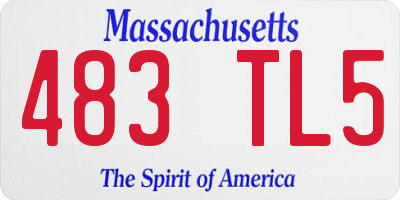 MA license plate 483TL5