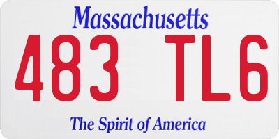 MA license plate 483TL6