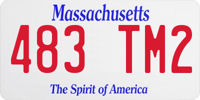 MA license plate 483TM2