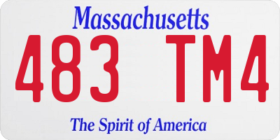 MA license plate 483TM4