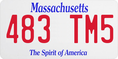 MA license plate 483TM5