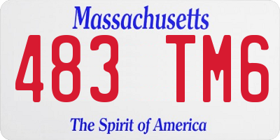 MA license plate 483TM6