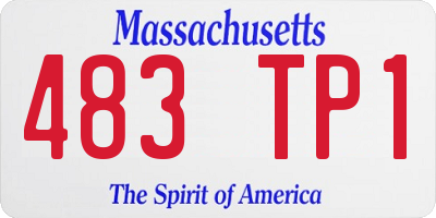 MA license plate 483TP1