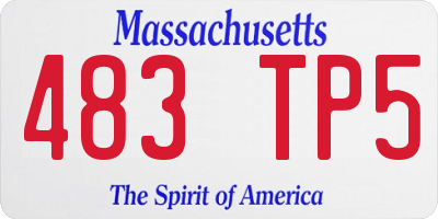MA license plate 483TP5