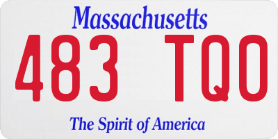 MA license plate 483TQ0