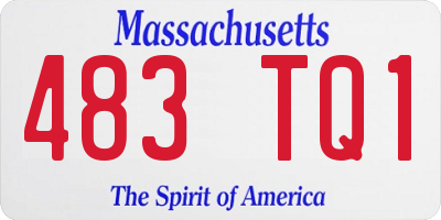 MA license plate 483TQ1