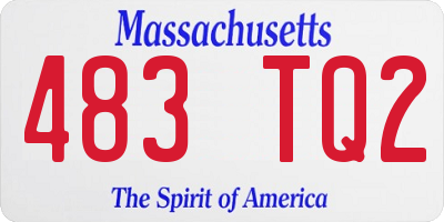 MA license plate 483TQ2