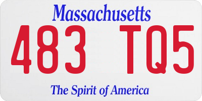 MA license plate 483TQ5