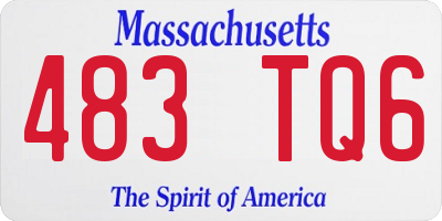 MA license plate 483TQ6
