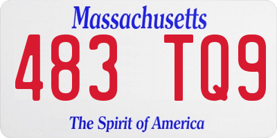 MA license plate 483TQ9