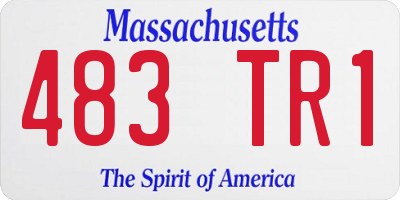 MA license plate 483TR1