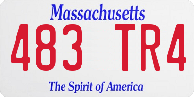MA license plate 483TR4