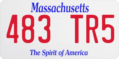 MA license plate 483TR5
