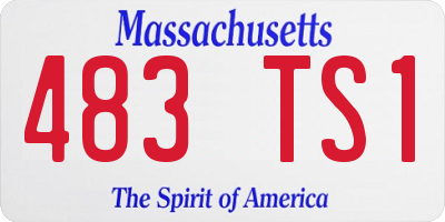 MA license plate 483TS1