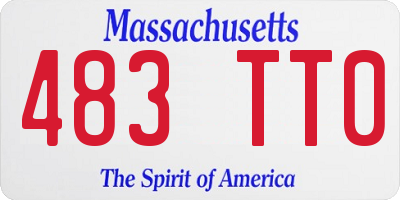 MA license plate 483TT0