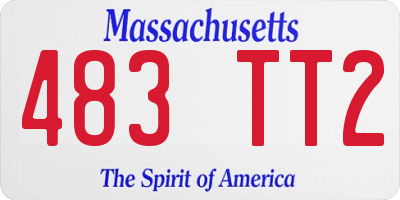 MA license plate 483TT2