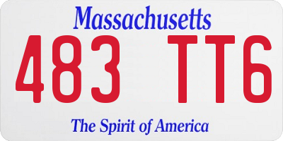 MA license plate 483TT6