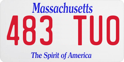 MA license plate 483TU0