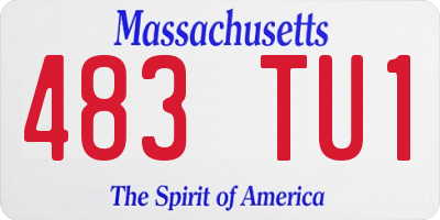 MA license plate 483TU1