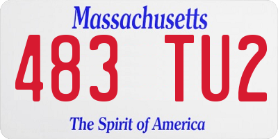 MA license plate 483TU2