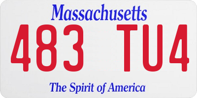 MA license plate 483TU4