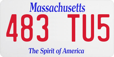 MA license plate 483TU5