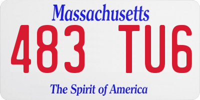 MA license plate 483TU6