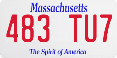 MA license plate 483TU7
