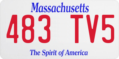 MA license plate 483TV5