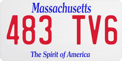 MA license plate 483TV6
