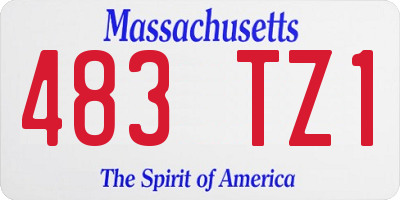 MA license plate 483TZ1