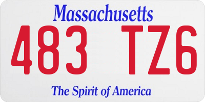 MA license plate 483TZ6