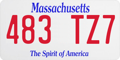 MA license plate 483TZ7