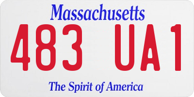 MA license plate 483UA1
