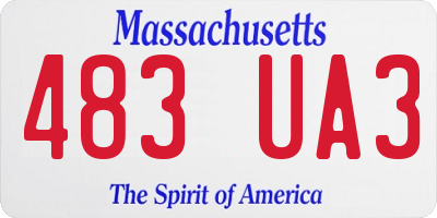 MA license plate 483UA3