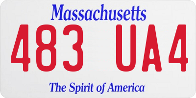 MA license plate 483UA4
