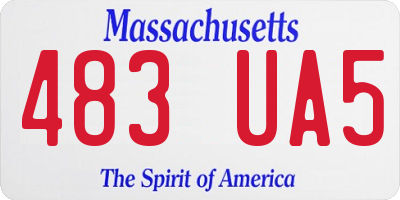 MA license plate 483UA5