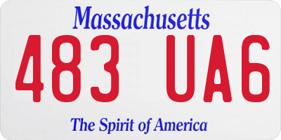 MA license plate 483UA6