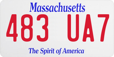 MA license plate 483UA7