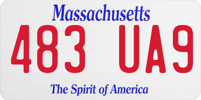 MA license plate 483UA9