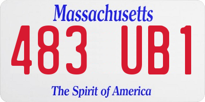 MA license plate 483UB1