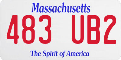 MA license plate 483UB2
