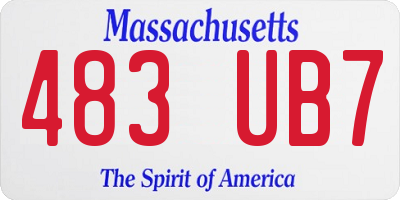 MA license plate 483UB7