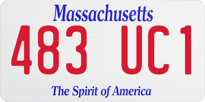 MA license plate 483UC1