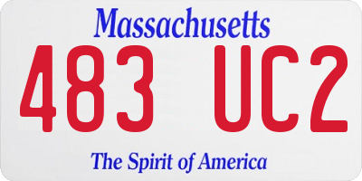 MA license plate 483UC2