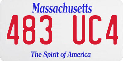 MA license plate 483UC4