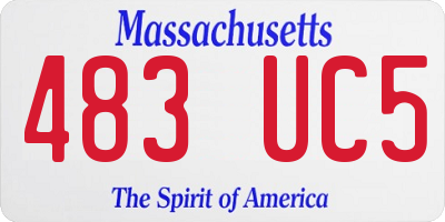 MA license plate 483UC5